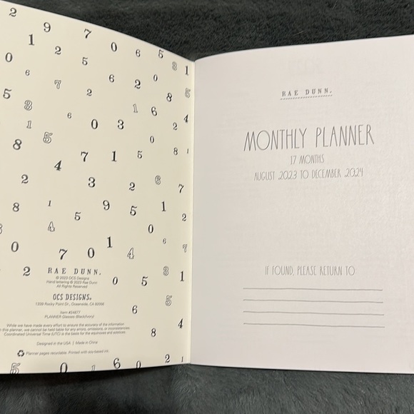 Rae Dunn Office Nwt Rae Dunn Monthly Planner August 223 Through Rae Dunn Office Nwt Rae Dunn Monthly Planner August 223 Through